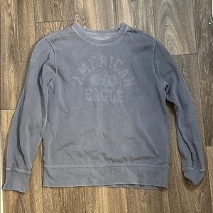 American Eagle Outfitters Men's Blue Crewneck Sweater